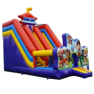 Inflatable Slides Commercial Air Bouncer Outdoor Inflatable Dry Slide Ryder and His Dogs Theme for Sale