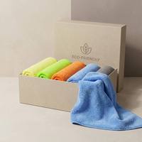 Serviette en microfibre réversible 400 g/m² à poils longs et courts 40x40 cm, double face, pelucheuse, sans peluches, absorbante
