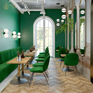 Haut de gamme luxueux vinyle rembourré Restaurant canapé <span class=keywords><strong>coin</strong></span> stand banc Buffet meubles Table <span class=keywords><strong>à</strong></span> <span class=keywords><strong>manger</strong></span> et chaise pour cafés - Product Image 4