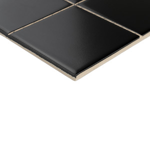 Piastrella Pretagliata Nera Opaca 20x20 per Uso a Parete e Pavimento - Product Image 3