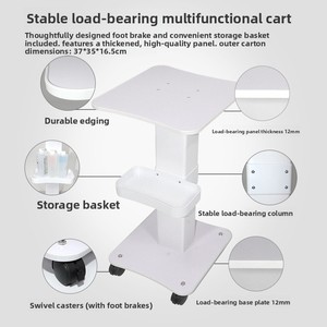 Chariot de rangement mobile pour instruments de beauté, support de base pour microbulles, étagère de rangement mobile, colonne métallique étanche IPX9 - Product Image 2