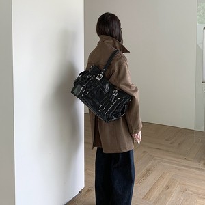 Bolso Tote Negro de Gran Capacidad con Bolsillo con Cremallera, Resistente al Agua, para Uso Diario, Bandolera - Product Image 3