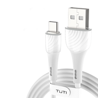 Kabel Tipe C ke Tipe C TUTI Wholesale 60W Fast Charging 1m Tembaga Murni TPE untuk Ponsel, Ready Stock