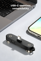 Adaptateur de charge rapide 240W Type-C, transfert de données haute vitesse 40 Gbps, 360 °   Support de téléphone rotatif et pliable