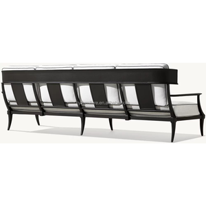 Premium Modern Aluminum Outdoor Sofa Set with <strong>T</strong> Shaped <strong>Back</strong> and Quick Dry Cushion for Hotel &amp; Courtyard Use - Product Image 5