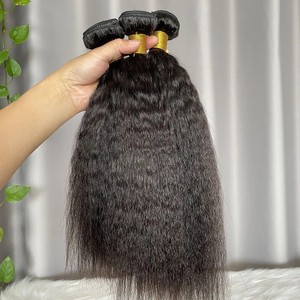 Extensiones de cabello humano liso rizado Trama cruda original para peinado de primera calidad - Product Image 1