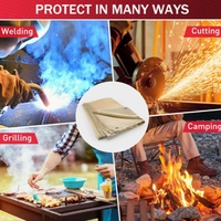 Tapis de protection anti-incendie d'épaisseur 1.3mm Couverture de soudage en fibre de verre ignifuge résistant à la chaleur Coussin d'isolation ignifuge