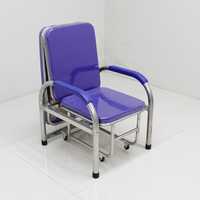 Chaise d'accompagnement médical de luxe pliable pour patient, convertible en lit d'hôpital