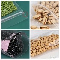 Sachet Doypack Transparent en PET/PE de Qualité Alimentaire avec Fond Plat et Fermeture Ziplock Refermable pour Stockage de Riz, Grains, Haricots, Graines, Emballage Personnalisable avec Logo