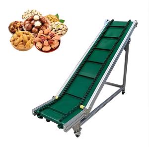 Çiftlik ekipmanları küçük parçacık sızdırmaz tırmanma konveyör paslanmaz çelik kauçuk kemer isıya dayanıklı PU gıda ambalajı için