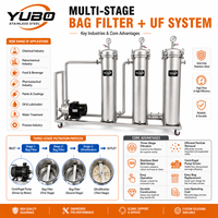 Nouveau Système de Filtration à Trois Étapes à Haut Débit, Pompe en Acier Inoxydable, Équipement de Filtration Liquide en Ligne, Marque YUBO, Fabrication Personnalisée