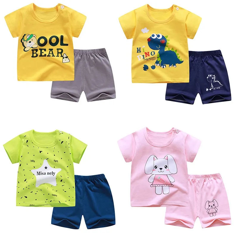 Set per bambini Infantili Per Bambini Ragazzi Dei Vestiti Dei Bambini Che Coprono Gli Insiemi Balena Estate T-Shirt e Pantaloncini