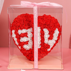 <span class=keywords><strong>Ideas</strong></span> de Productos Nuevos, Rosa Eterna, Regalo de Flor, Rosa Artificial de PE de 25 cm en Forma de Corazón, Oso de Rosas, <span class=keywords><strong>San</strong></span> Valentín - Product Image 5