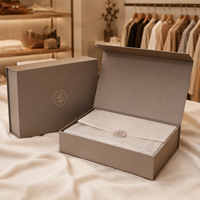 Boîtes en carton de luxe personnalisées avec logo pour vêtements, t-shirts, emballages cadeaux pour vêtements