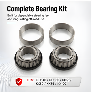 แบริ่งก้านพวงมาลัยลูกปืนรถจักรยานยนต์สำหรับ Kawasaki <span class=keywords><strong>KLX</strong></span> 140 140L 140กรัม<span class=keywords><strong>150L</strong></span> KX 100 65 80 85สำหรับชิ้นส่วนที่ไม่มี92166-1065 - Product Image 1