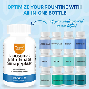 ผู้ผลิตอาหารเสริมลิโปโซมแนตโตไคนาส เซอร์ราเพปเทส สำหรับระบบทางเดินหายใจ แคปซูลแนตโตไคนาส - Product Image 4