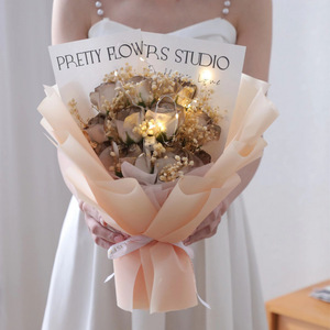 New Style Artificial Flower Led Soap Flower 11 Rose Bouquet Christmas <strong>Graduation</strong> Valentine's Day <strong>Gift</strong> Flowers Bouquet - Product Image 6