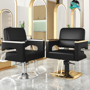 Poltrona parrucchiere ascensore ruotato in acciaio inox parrucchiera cosmetica barbiere sedia - Product Image 5
