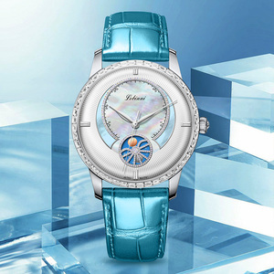 Montre mécanique de luxe pour femme, bracelet en cuir, 2067L, cadran bleu automatique, 2022 - Product Image 2