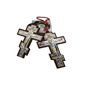 Croce ortodossa unico del pendente di disegno di San Benedetto Gesù Croce Squisita Del Pendente Religioso Crucifixc