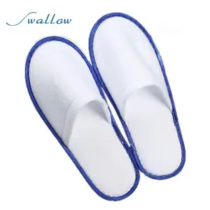 White Towelling Hotel Disposable Slippers Terry Spa Guest Shoes