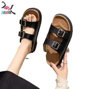 Sandalias Retro 2025 con Suela Gruesa para Mujer, con Hebilla y Punta Abierta, Chanclas de Verano - Product Image 5