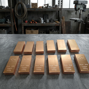 Bloques de Cobre de Grado de Inversión C10100, Barra de Cobre Puro 999, 1 kg, 1000 g, para Inversión Financiera - Product Image 4