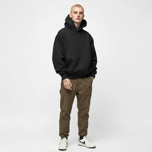 Sweat à capuche d'hiver pour homme, 100% coton de haute qualité, poids lourd, coupe classique, respirant, séchage rapide, anti-plis, style vintage, personnalisable - Product Image 1