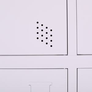 Aktenschrank Grau Mit 3 Verstellbaren Regalen <span class=keywords><strong>2</strong></span>-Türiger Mittelhoher Metall-Aufbewahrungsschrank - Product Image 2