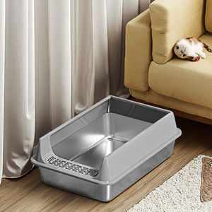 กระบะทรายแมวแบบพกพาขนาดใหญ่ วัสดุพลาสติกและสแตนเลส พร้อมที่<span class=keywords><strong>ตัก</strong></span>ทราย ควบคุมกลิ่น <span class=keywords><strong>ราคา</strong></span>ขายส่ง - Product Image 1