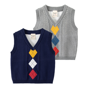 Automne nouveau pull à <span class=keywords><strong>col</strong></span> en <span class=keywords><strong>v</strong></span> à la mode pour enfants <span class=keywords><strong>gilet</strong></span> décontracté <span class=keywords><strong>gilet</strong></span> monochrome pour garçon à la mode - Product Image 6