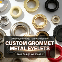 Ring Bulat Berwarna Tahan Lama dengan Cincin Logam Aluminium untuk Kerajinan DIY/Sepatu/Inti Manik-Manik/Pakaian/Kulit/Tas