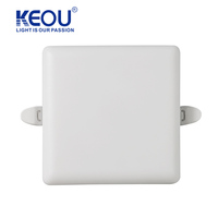 Plafonnier LED encastré carré ultra-plat KEOU 18W