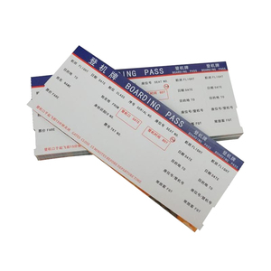 Impresión de pegatinas térmicas personalizadas para tarjetas de embarque de aerolíneas y billetes de avión de bajo costo Categoría de producto de impresión de cartón de papel - Product Image 2