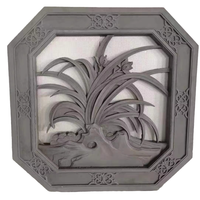 Panneau mural en relief floral GRC, décoration extérieure, panneau sculpté pour aménagement paysager de jardin, façade