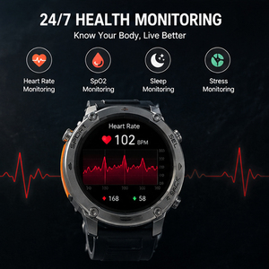 Reloj Inteligente DM59 para Exteriores, Pantalla AMOLED de 1.43'', Resistente al Agua 5ATM, Mapa Fuera de Línea, Más de 170 Modos Deportivos, 500mAh, Metal, Detección de Ritmo Cardíaco y Sueño, Negro - Product Image 4