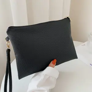 Bolsa feminina de couro sintético, sacola feminina feita em couro sintético de poliuretano com design de luxo personalizado