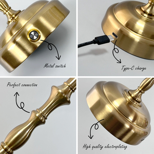 <span class=keywords><strong>Lampada</strong></span> <span class=keywords><strong>da</strong></span> <span class=keywords><strong>Tavolo</strong></span> Ricaricabile Senza Fili Stile Europeo 23 Pollici per Ristoranti Hotel Matrimoni - Product Image 5