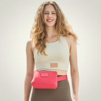 Sac banane unisexe imperméable en néoprène à rayures pour friandises pour chien, avec fermeture éclair et double compartiment, idéal pour l'entraînement en extérieur