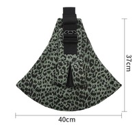 Porte-bébé réglable à imprimé léopard, en maille respirante, à une épaule, porte-bébé sûr pour les voyages et l'usage quotidien