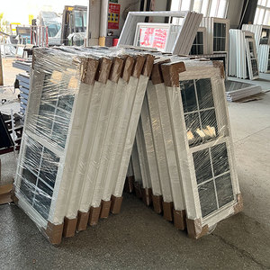 Bán buôn tùy chỉnh PVC đôi kính Tempered Kính dọc <span class=keywords><strong>Sash</strong></span> thiết kế cửa sổ Vinyl uPVC đôi Top TREO CỬA SỔ - Product Image 5