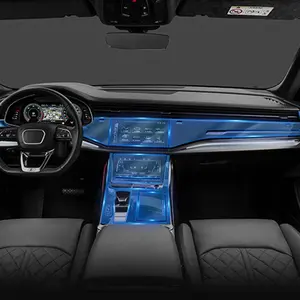 Pour <span class=keywords><strong>Audi</strong></span> <span class=keywords><strong>Q8</strong></span> 19-22 voiture TPU Film de protection Transparent autocollant intérieur contrôle Central affichage protecteur décoration accessoires - Product Image 1