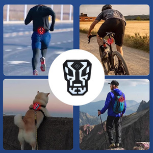 Feu arrière de vélo personnalisé CB-18196 LED rechargeable étanche IPX4 4 modes noir kaki gris plastique pour VTT et trottinette - Product Image 5