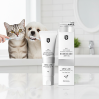 Ensemble de brosses à dents et de dentifrice pour animaux de compagnie, classique et luxueux, pour chats et chiens - Formule comestible, brosse douce, blanchiment efficace, soins bucco-dentaires