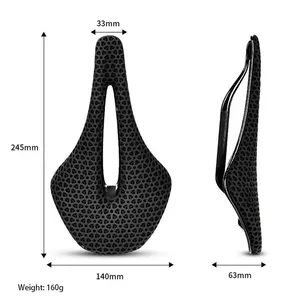 Hochwertiger kunden spezifischer 3D-Druck Hohl fahrrads attel Kreatives Aussehen Fahrrads attel