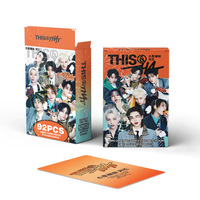 92 pièces/ensemble KPOP Boys Group THIS&THAT Cartes photo HD double face brillantes LOMO FELIX HYUNJIN BANGCHAN HAN Cartes postales Cadeau pour fans