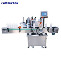 Machine d'étiquetage de bouteilles rondes de bureau certifiée, pour bouteilles en plastique, pots, canettes de bière, automatique