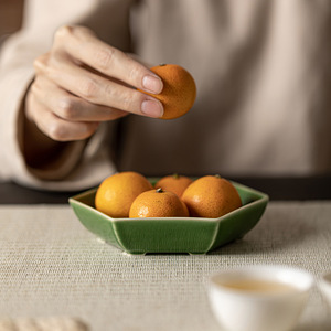 <b>Ceramic</b> Tea And Snack <b>Plate</b> Irregular Shape Porcelain Wedding Fruit Platter Home Use Creative Chinese Style - Product Image 3