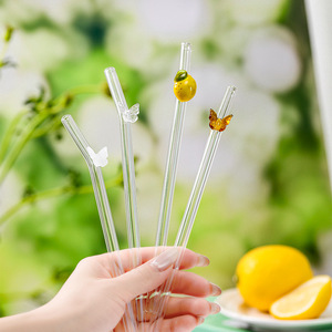 Glass Straw Straight Pipe Bendable Transparent Reusable For Adults Students Environmentally Friendly - Product Image 2
