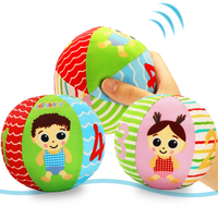 Bola de pelúcia educacional, brinquedo de pelúcia para crianças, chocalho colorido, 10cm, bola educacional de pelúcia